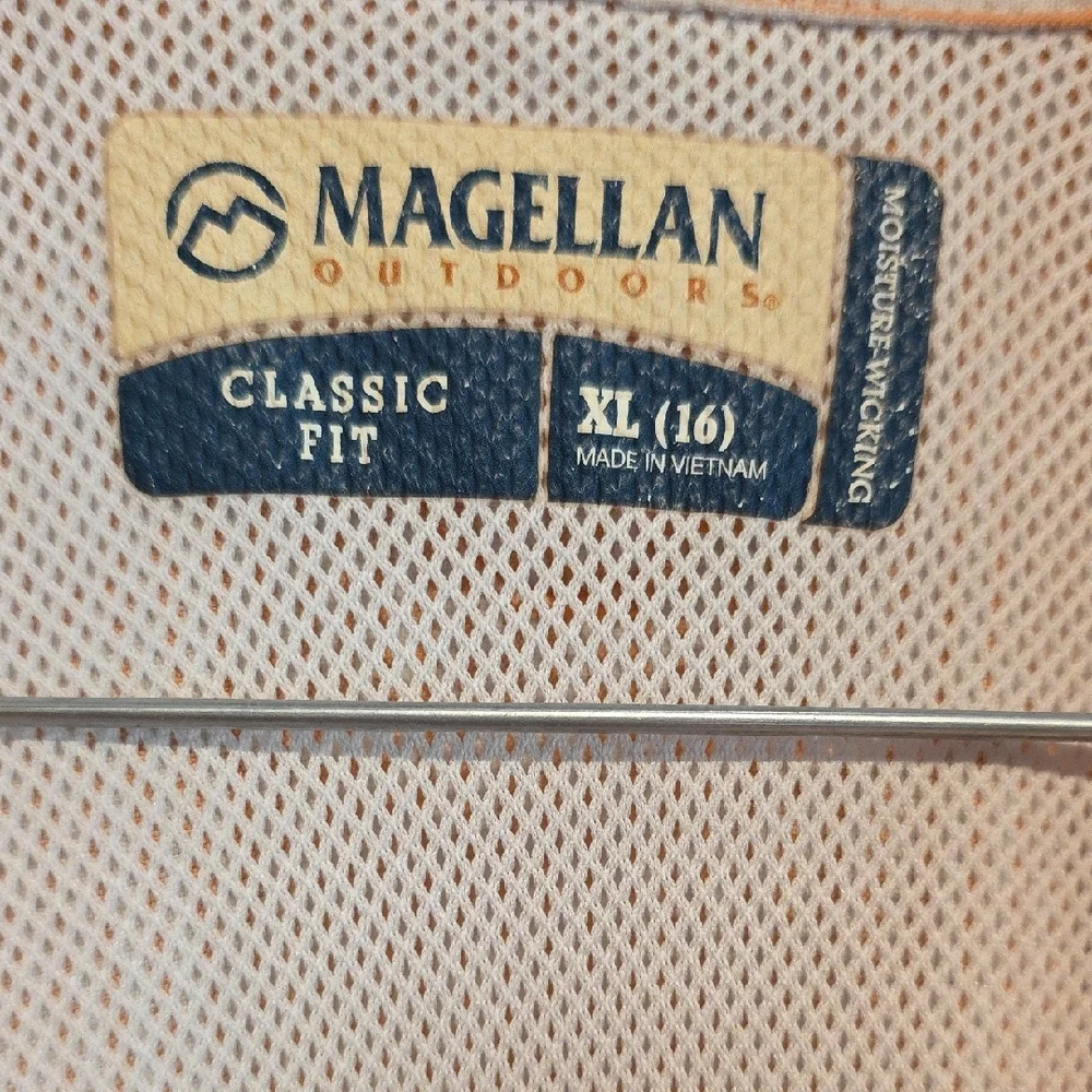 (J25) Magellan Outdoors Orange And White Striped Mini Dress Sz Xl(16) - Picture 3 of 7